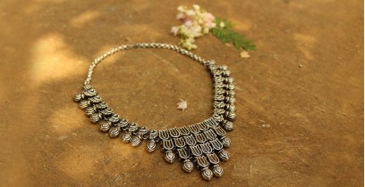 Khwab ✽ Antique Finish White Metal ✽ Necklace { 26 }